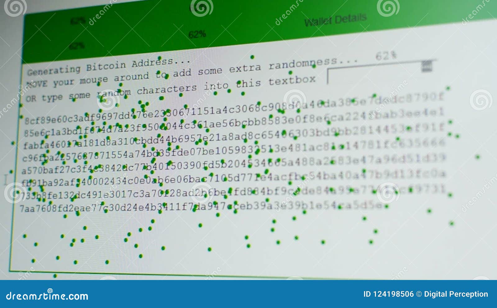 Generating Bitcoin Address Private And Public Keys Randomly Moving Mouse Cursor Across The Screen - 
